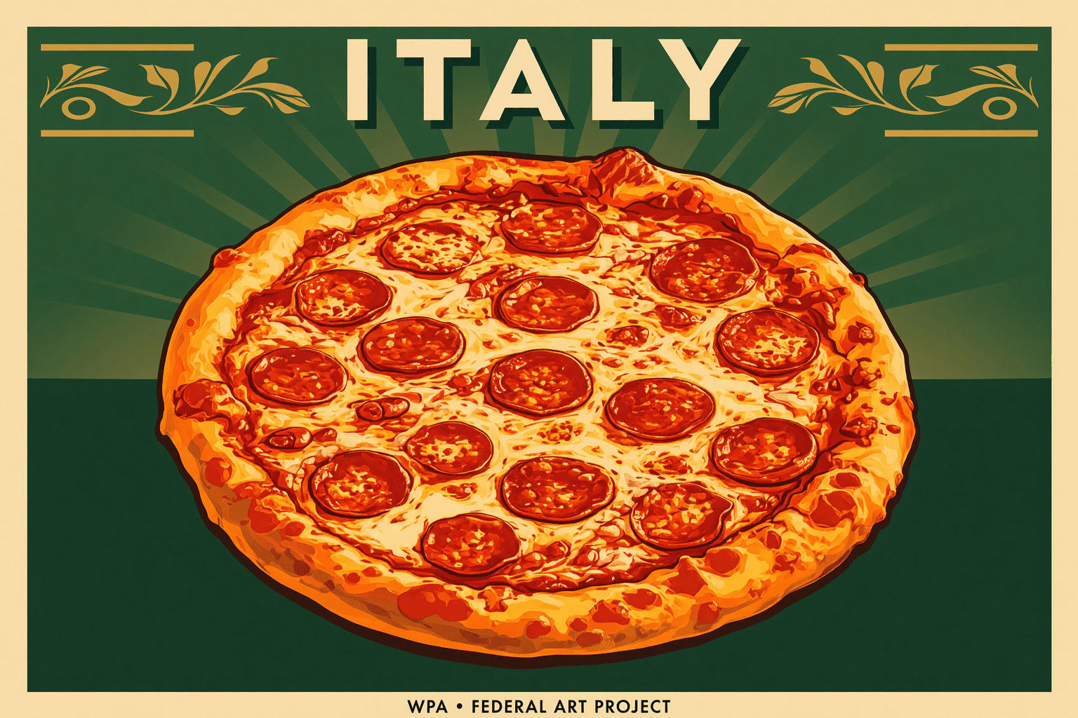 Pizza artesanal de Freak Brothers en The Churchill, masa dorada con ingredientes frescos