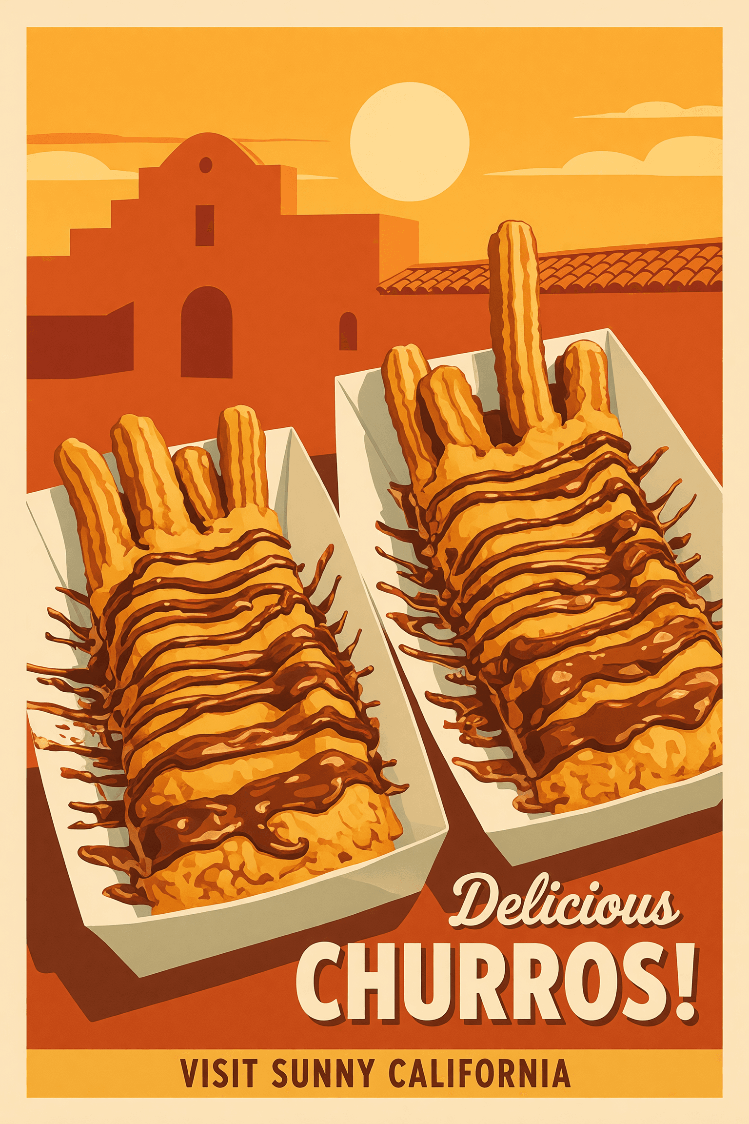 Dubai Chocolate Churro Sundae de Churromadness con pistache, kadayif y helado