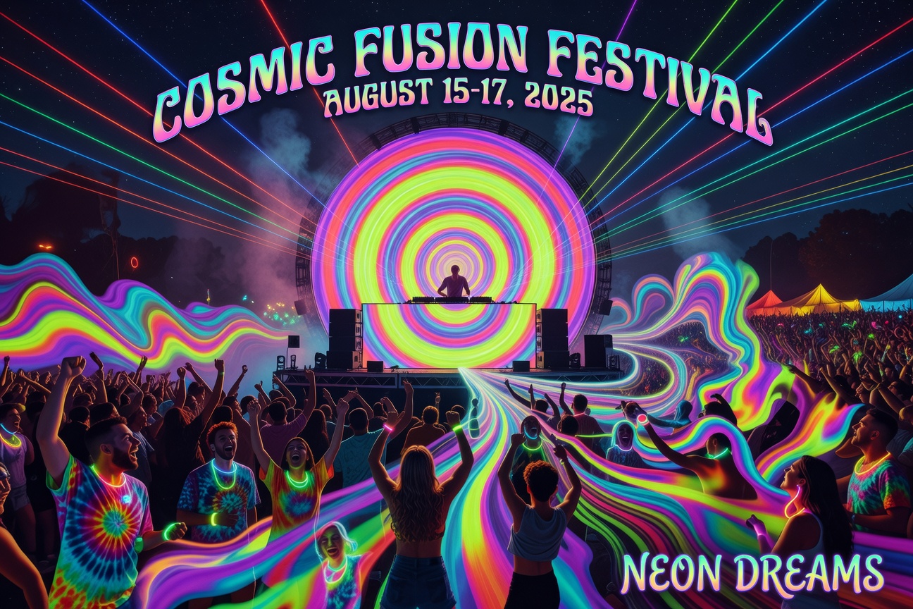 Sensory overload -- the festival dissolving into light and sound